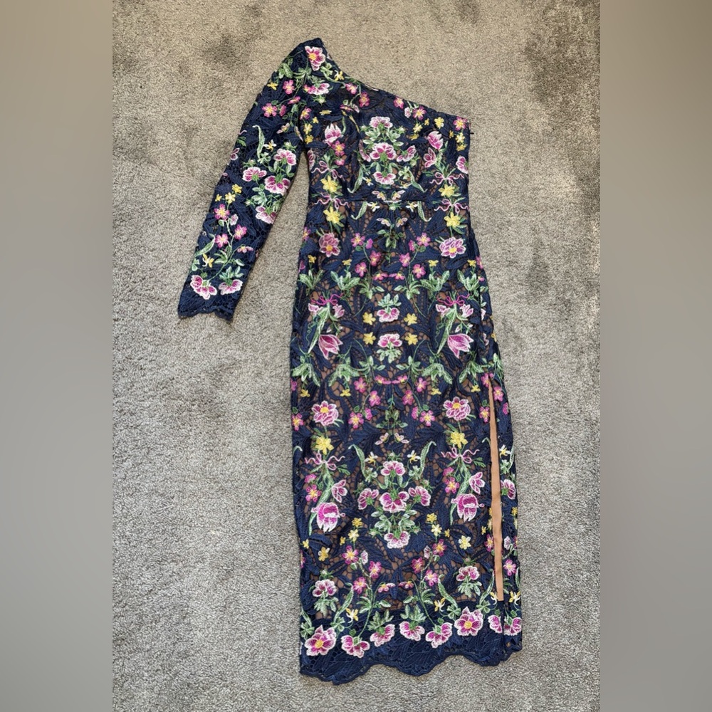 Marchesa Notte NEW Alexis Floral Embroidered Midi Dress Size XS $795.00 - Picture 10 of 16